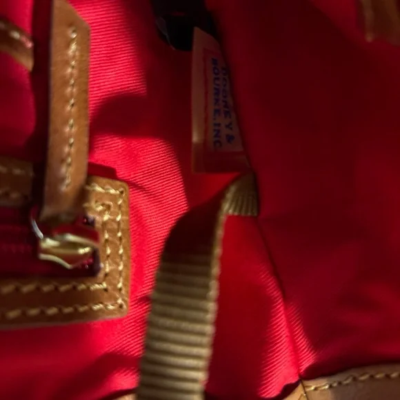 Dooney & Bourke Chestnut Brown Leather Pocket Tote - Picture 11 of 12